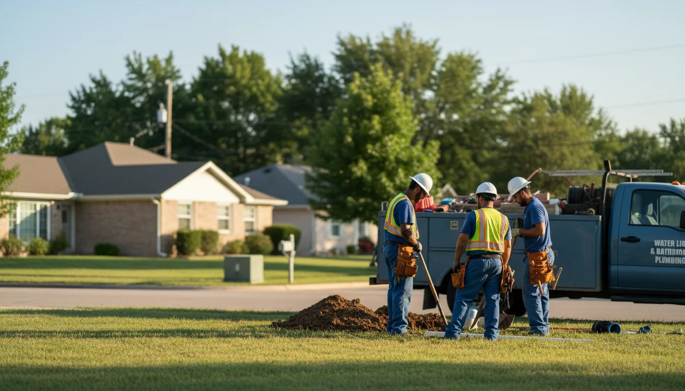 Residential water line and bathroom plumbing service in Logansport, LA